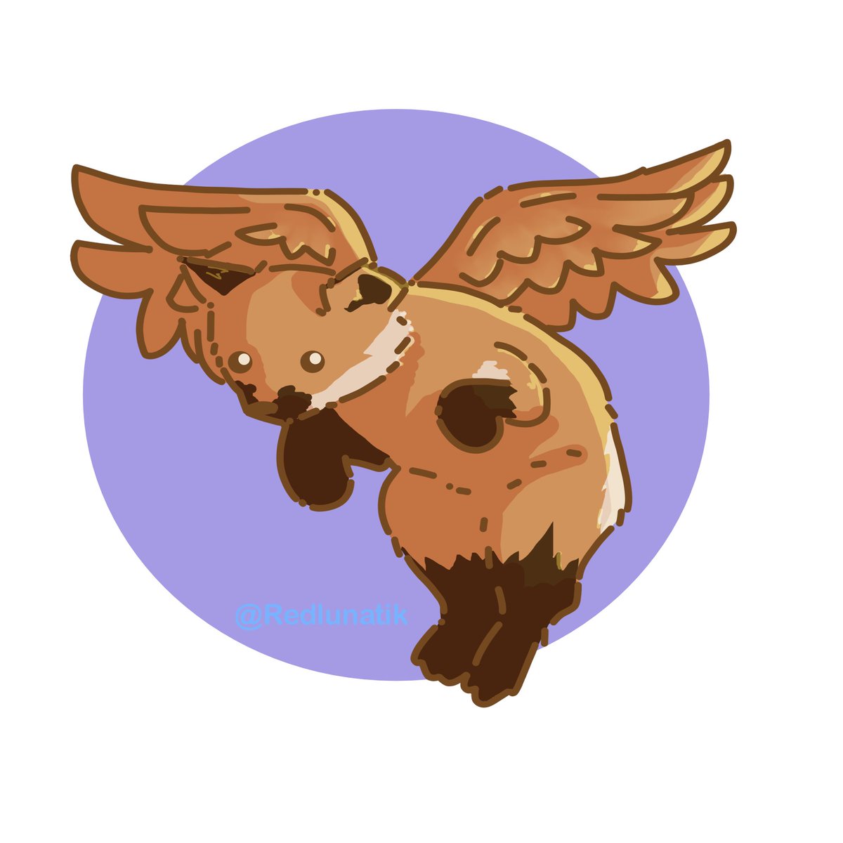 RedLunatik's tweet photo. New sticker available on redbubble! Im in love with the wings #wingedfox #stickers #ArtistOnTwitter #VtuberUprsing https://t.co/ZbsjkhDEur