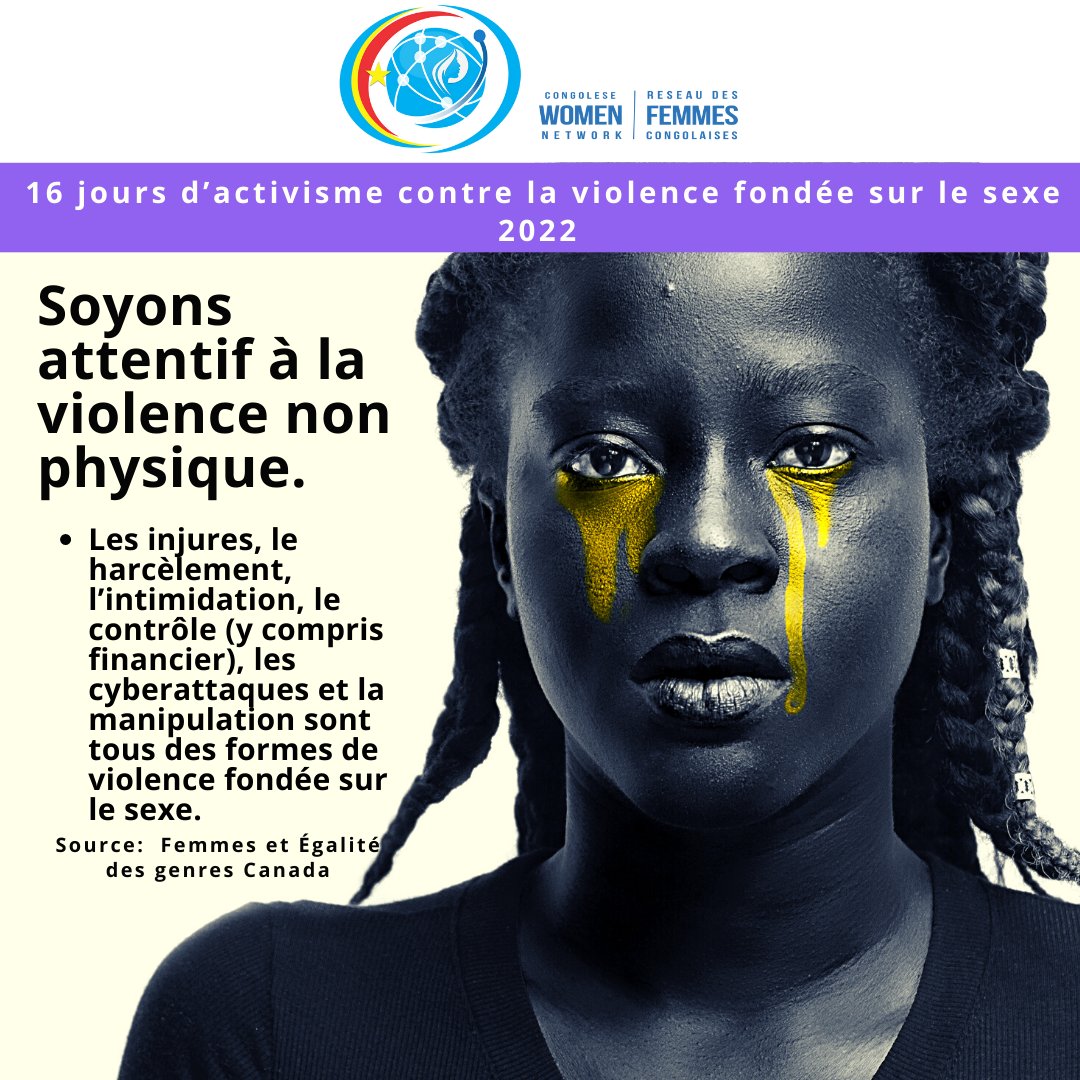 CongoleseWomen1's tweet photo. @CongoleseWomen1 prend part à la campagne des #16jours d’activisme contre la #VFS #VBG #16days @UN_Women @FondationDNT @FEGC_WAGE @GimacNetwork #16DaysOfActivism @UNFPARDC #GBV  #OrangeTheWorld @CanadaRDC https://t.co/lJiSfu2hVH