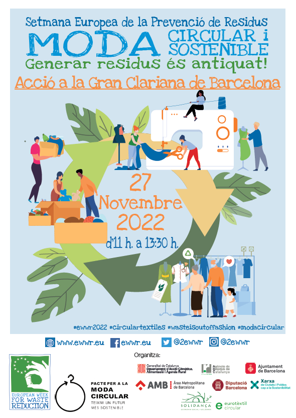 SVHmedi's tweet image. El 27 de novembre 2 tones de roba procedents de la recollida selectiva dibuixaran el símbol del #PactePerLaModaCircular per simbolitzar la gran quantitat de #ResidusTèxtils que generem. Hi haurà activitats educatives.
@ajuntamentsvh @2ewwr #ewwr2022 #circulartextiles #mediambient