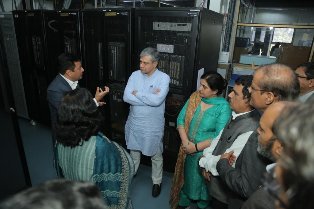 pib_comm's tweet photo. @AshwiniVaishnaw inaugurates Entrepreneurship Cell &amp; Centre of Innovation at @CDOT_India Delhi Campus.
Appreciates R&amp;D efforts of research &amp; assured full support in making C-DOT become a global leader in Telecom.

Release:https://t.co/wDuECZEBjg 

#atmanirbharbharat #Technologies https://t.co/fKsXWAX8rF