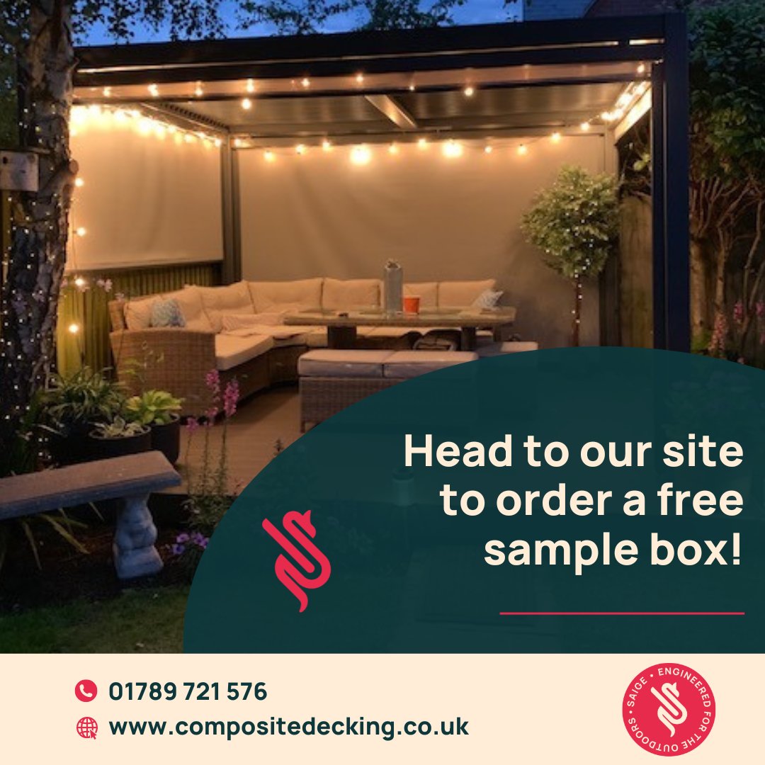 Head over to our website (compositedecking.co.uk/complimentary-…) to get yourself some #FREEsamples of our products!

This will help you to ensure that you find the #perfect fit for your #outdoor space!