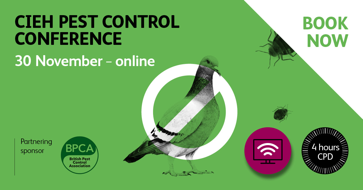 The_CIEH's tweet photo. One week until our online Pest Control Conference! Book today to hear from experts on the latest legislative guidance: the Glue Traps (Offences) Act 2022, Animals (Penalty Notices) Act 2022, and Animal Welfare (Sentience) Act 2022.

https://t.co/tbSJ1lZbWT

#CIEHPestControl https://t.co/LOakZKH89C