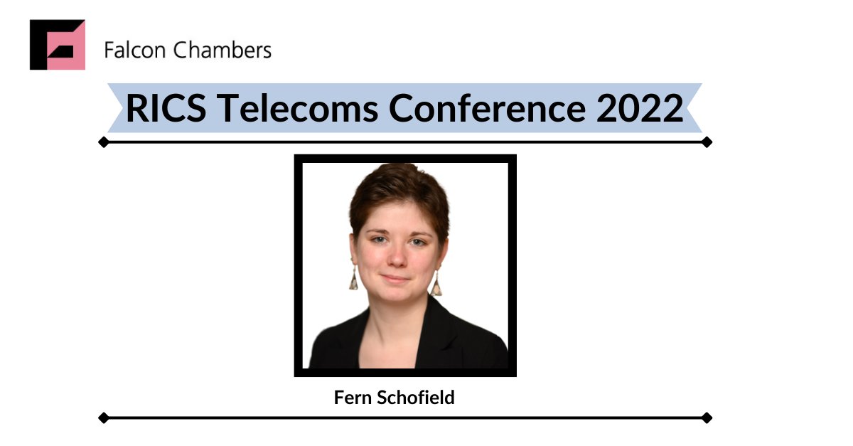 FalconChambers1's tweet photo. Today Fern Schofield is speaking at the #RICSTelecoms Conference.
At the conference, delegates will learn about the following:
➡ Legislation/Regulatory Updates
➡ Government’s Ambitions for Connectivity
➡ Post-pandemic Connectivity
#PropertyLaw
#PropertyBarristers
#Telecoms https://t.co/dUKn7BKM5S