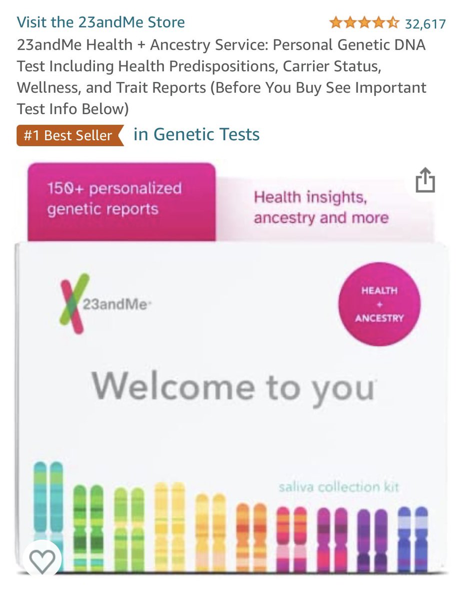 I couldn’t have predicted that Amazon would one day have a “…in Genetic Tests” category and that there would be Black Friday deals on these. (This is not a promotional post 🤣)
