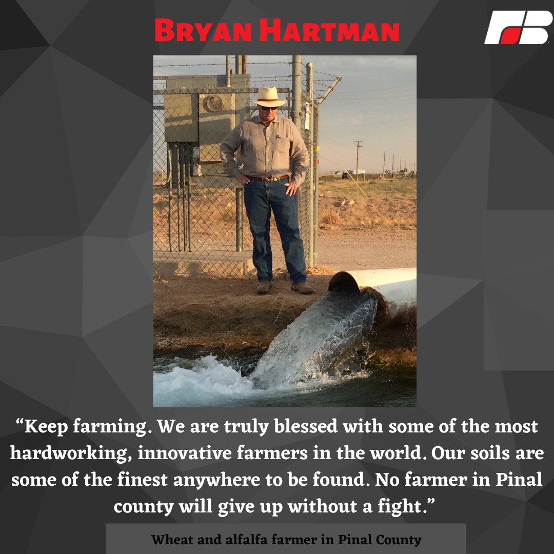 azfb's tweet photo. #QuotableQuotes #WisdomWednesday from Bryan Hartman wheat and alfalfa farmer in Pinal County.
#Arizonaagriculture #AZFB https://t.co/8sWWzYEDFn
