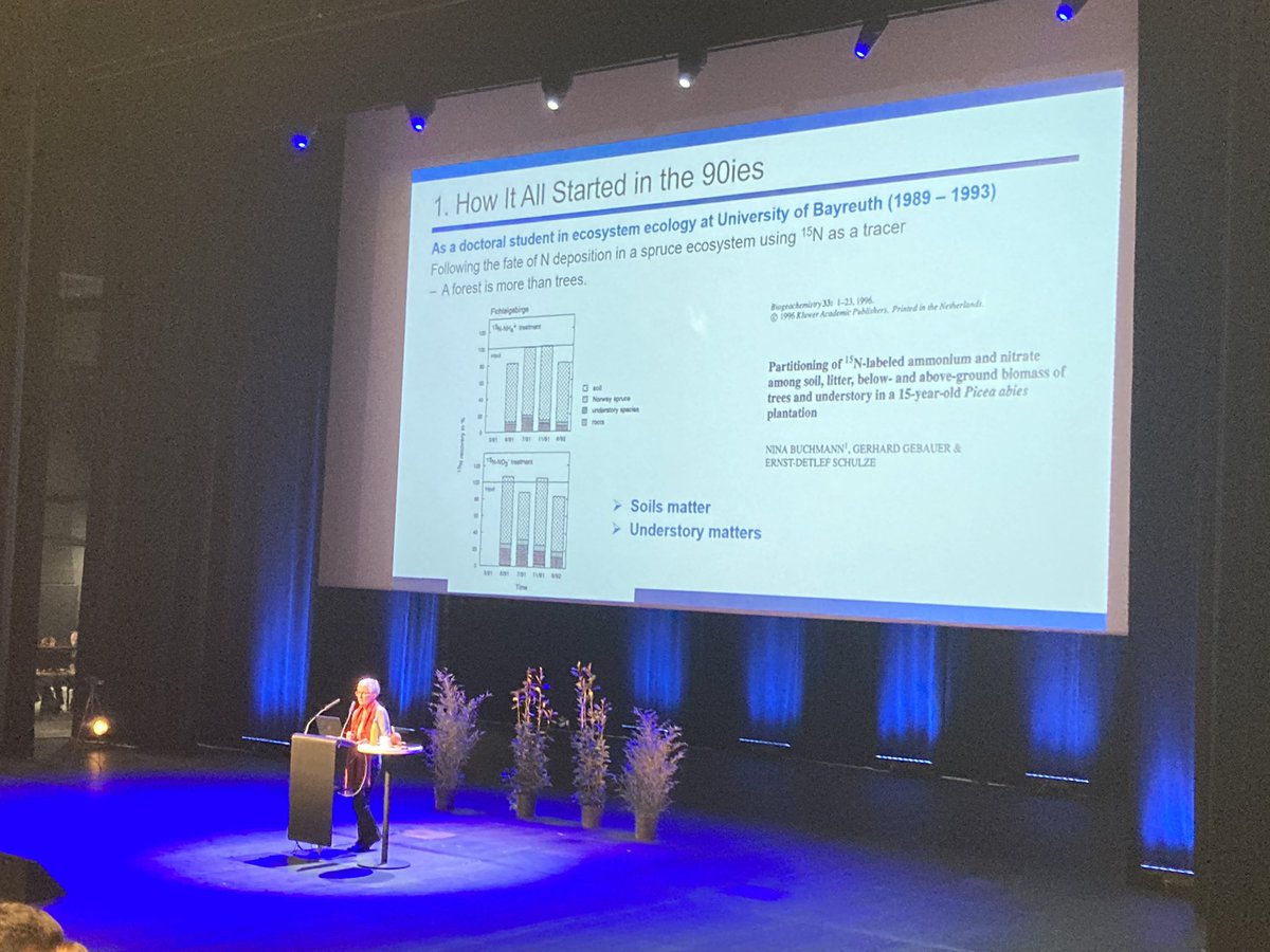 #sfe2gfoe2022 Proud of our recent @BECC guest professor <a href="/NinaBuchmann1/">Nina Buchmann</a> (usually <a href="/ETH/">ETH Zürich</a>) receiving the @GfoeSoc award- summing up 30 yrs of ecosystem ecology!