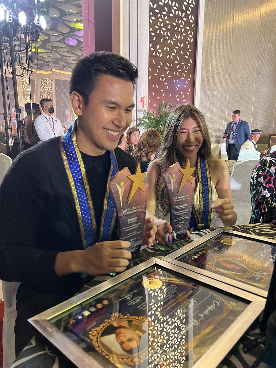 EXCLUSIVE: Kiara Takahashi (<a href="/_kiatakahashi/">Kiara Takahashi</a>) and Gino Roque (<a href="/iamginoroqueiv/">Gino Roque IV (personal account)</a>) at the 6th Asia-Pacific Luminare Awards!✨