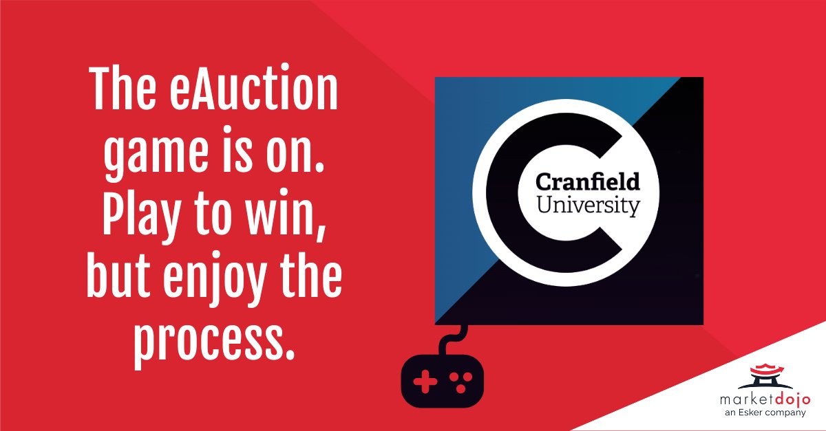 marketdojo's tweet photo. We are excited to play our annual eAuction game with Cranfield University MBA students today. Forty teams are participating in a Japanese and Reversed auction using our fantastic eSourcing platform.

The question is, which team will win the bid?

#students #SaaS #esourcing https://t.co/wDDUPyZKqN