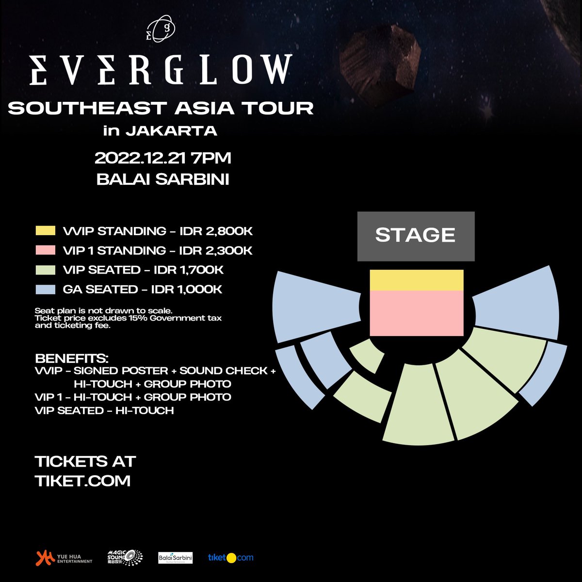 MagicSoundKpop's tweet photo. [EVERGLOW] Southeast Asia Tour 2022 

SEATS PLAN &amp; FANS BENEFITS is Here!

⏰ On Sale: Nov.25th (FRI) 3PM Indonesia Local Time
🗓️ Show Date: 2022 Dec.21st
🏟️ Venue: Jakarta - Balai Sarbini

FOR·EVERs in Indonesia! We already can’t wait to meet you!

#EVERGLOW #에버글로우 https://t.co/dShyqub1aO