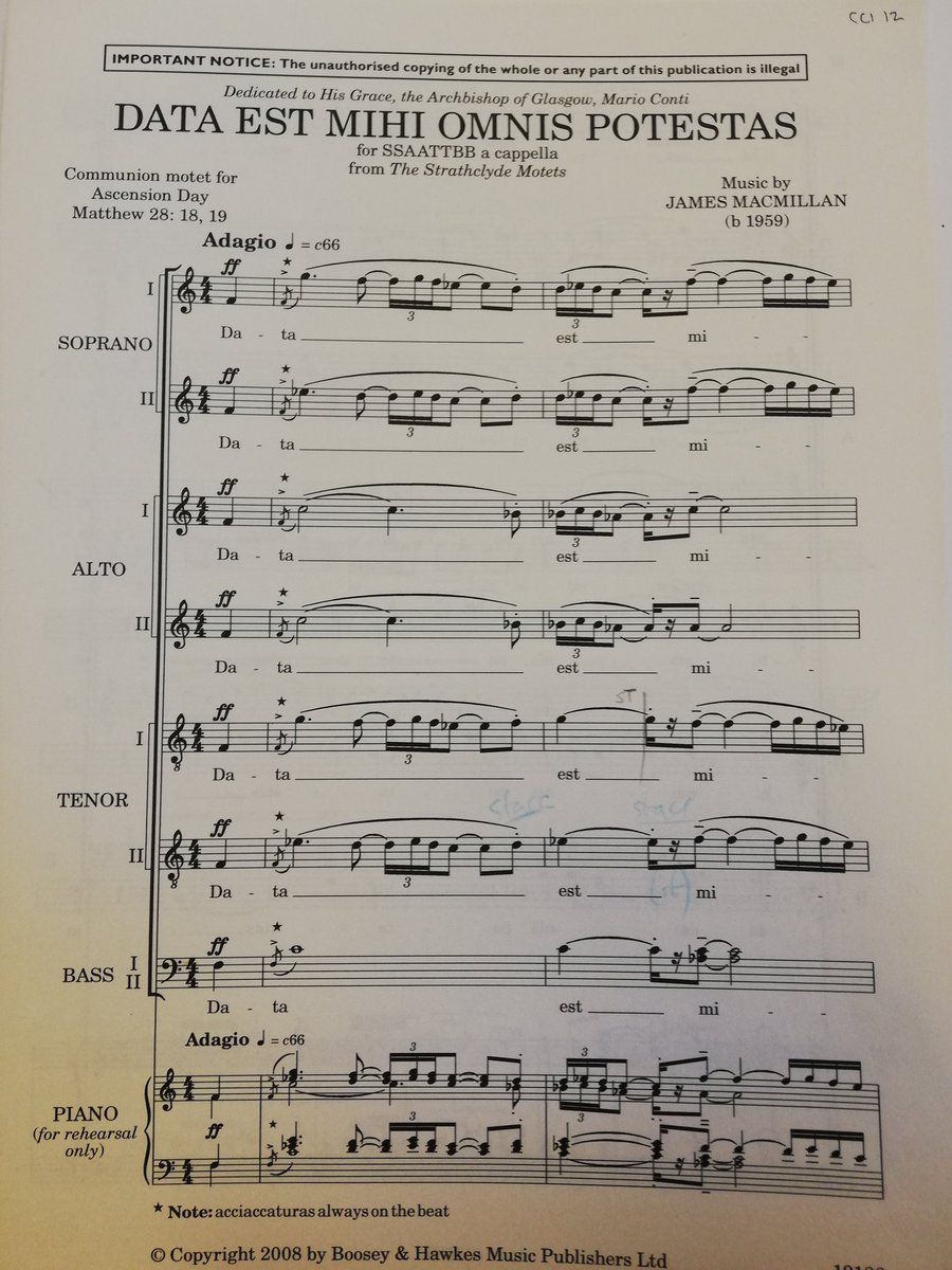 rorylunch's tweet photo. 👊 

Great to get another crack at this piece with @ChamberChoirIre after so long. 

Concerts are in Dublin and Carlingford this weekend, it's going to be IMMENSE. https://t.co/T1KE9RU8Sz