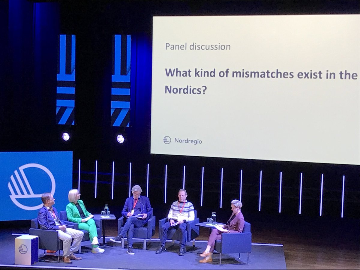 Tänään #NordregioForum2022 :ssa aiheena työmarkkinoiden kohtaanto-ongelma Pohjoismaissa. <a href="/Nordregio/">Nordregio</a>
