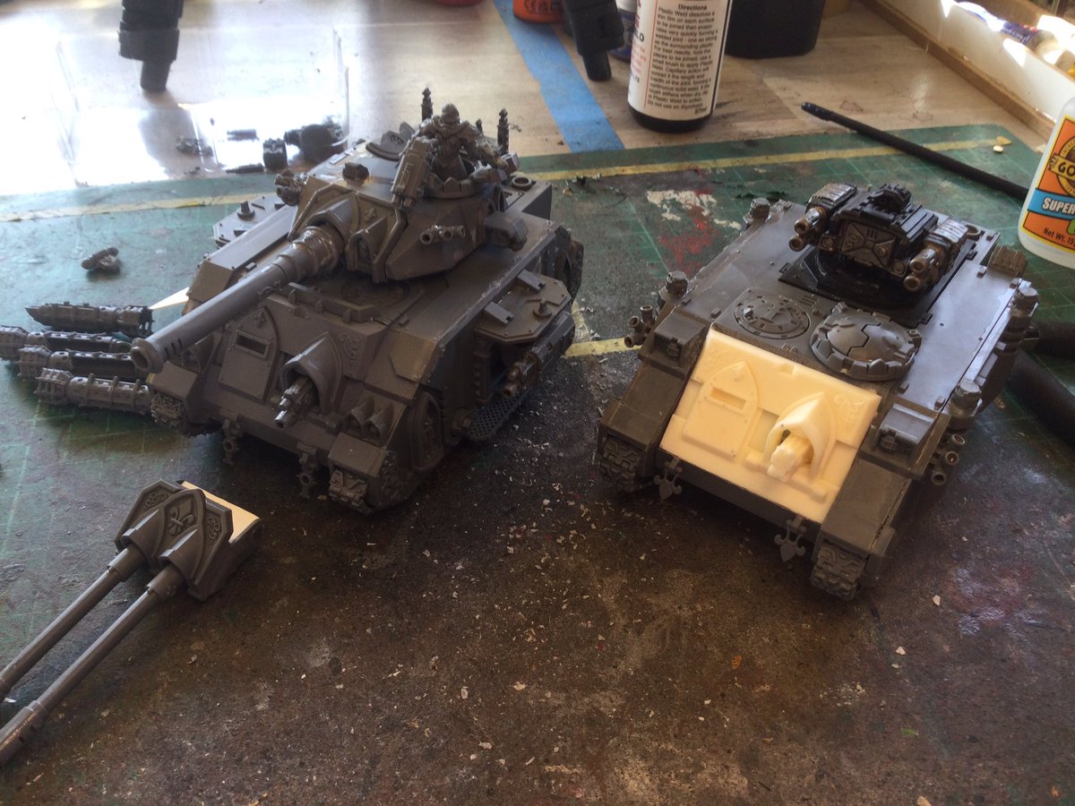 tiffanyszoneuk's tweet photo. WIP. Bit more on the tank builds. Soon be ready for undercoating. 
#adeptasororitas #sistersofbattle #orderofourmartyredlady #immolator #castigator #tanks #imperialarmour #warhammer40k #warhammercommunity #warmongers #buildingwarhammer #wargaming https://t.co/AlBXODgToi
