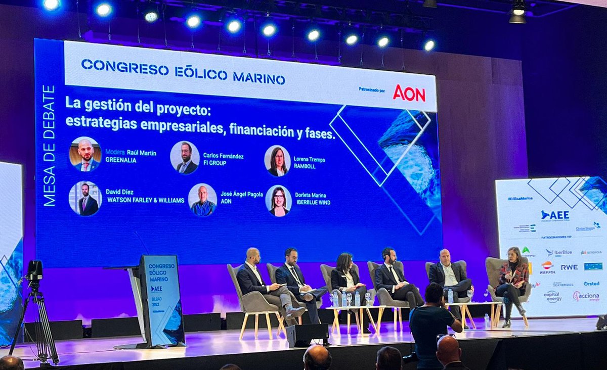IberBlueWind's tweet photo. La directora de proyectos de #IberBlueWind, @dorletamarina, apuesta en el I Congreso de #EólicaMarina por un “diálogo constructivo” y por fomentar “relaciones bilaterales” con los actores implicados para incorporar sus aportaciones a los parques eólicos marinos que se promuevan https://t.co/L2sf0o5e44