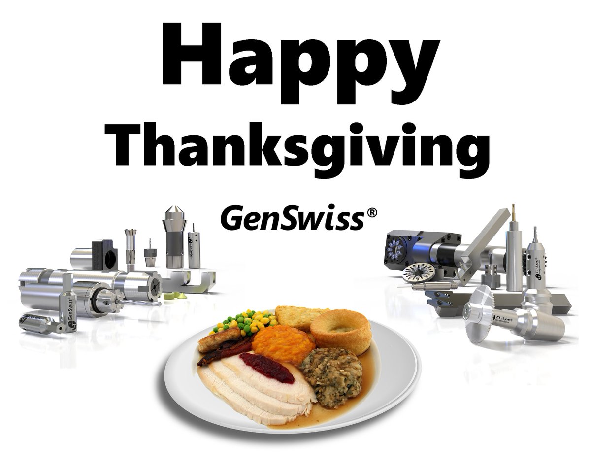 SwissType1's tweet photo. From shops with a single machine to our national distributors, and all those in between, we appreciate you all. GenSwiss is saving you a plate. Happy Thanksgiving from our family to yours! https://t.co/uonHxoNrMo