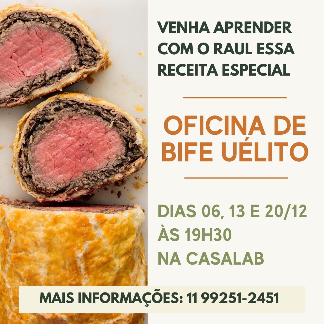 Raul_Cozinha's tweet photo. pessoal, vamos fazer jantares especiais e oficinas de Bife Uélito na CasaLab Gastronomia! ótimo rolê diferente e tb ótimo pras confraternizações de fim de ano! acessa https://t.co/6hf4ifGAAR e garante sua vaga #sortenasorte https://t.co/3iUsATSdbd