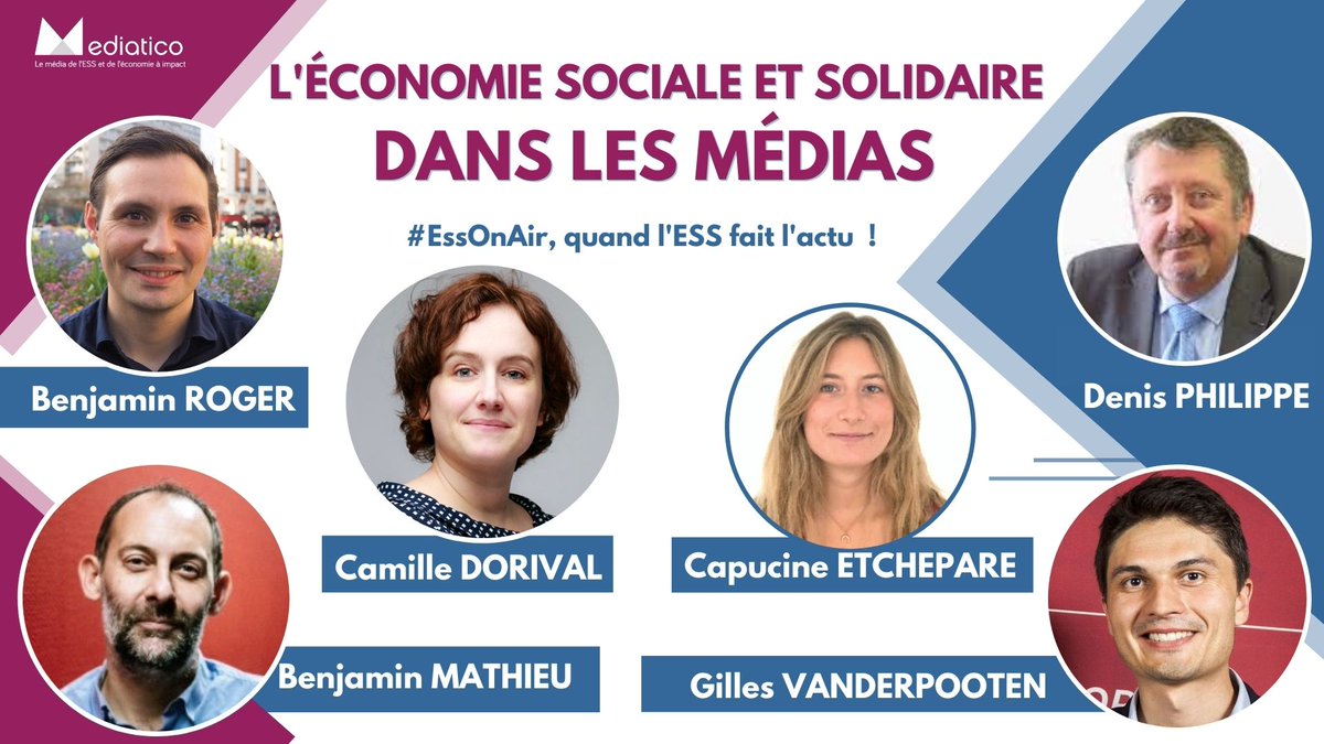 MEDIATICO (@mediatico_fr) on Twitter photo RDV ce mardi 29 novembre à 13 h 30 en direct sur notre chaîne youtube pour notre prochaine émission Ess On Air en partenariat avec <a href="/AesioMutuelle/">AÉSIO mutuelle</a> sur le thème :
"L'ÉCONOMIE SOCIALE ET SOLIDAIRE DANS LES MÉDIAS"
👉 youtube.com/watch?v=DB0cId… RDV ce mardi 29 novembre à 13 h 30 en direct sur notre chaîne youtube pour notre prochaine émission Ess On Air en partenariat avec <a href="/AesioMutuelle/">AÉSIO mutuelle</a> sur le thème :
"L'ÉCONOMIE SOCIALE ET SOLIDAIRE DANS LES MÉDIAS"
👉 youtube.com/watch?v=DB0cId…
