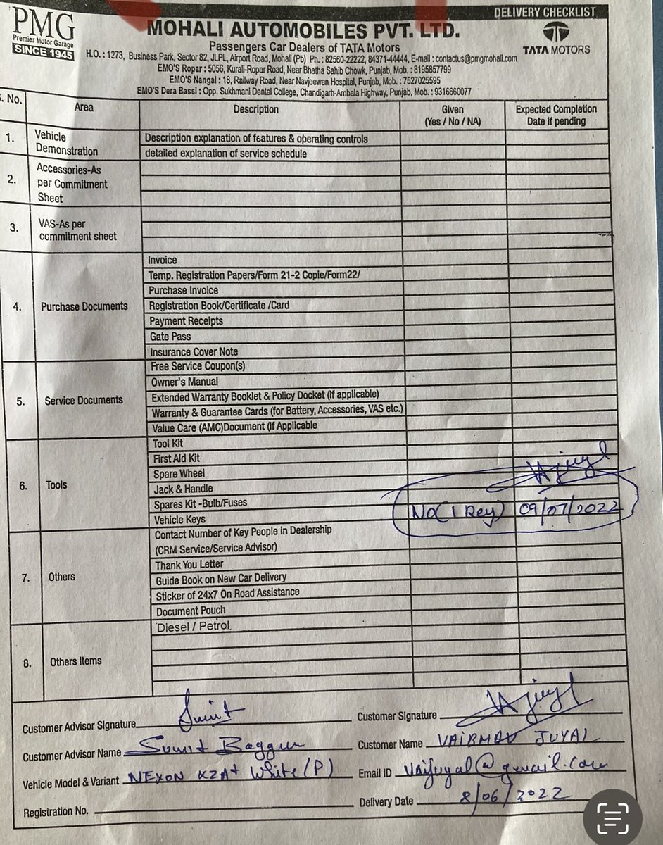 vibhujl's tweet photo. @RNTata2000 @TataMotors @tata_cars 2nd car key(Nexon)not given  in 5 months! Tata PMG mohali sales guys gives fake promise&amp;finally says company is not giving it to any of its customers! Is it true,Y run a business if can’t deliver product to customers? https://t.co/0xcDzfQ0DL