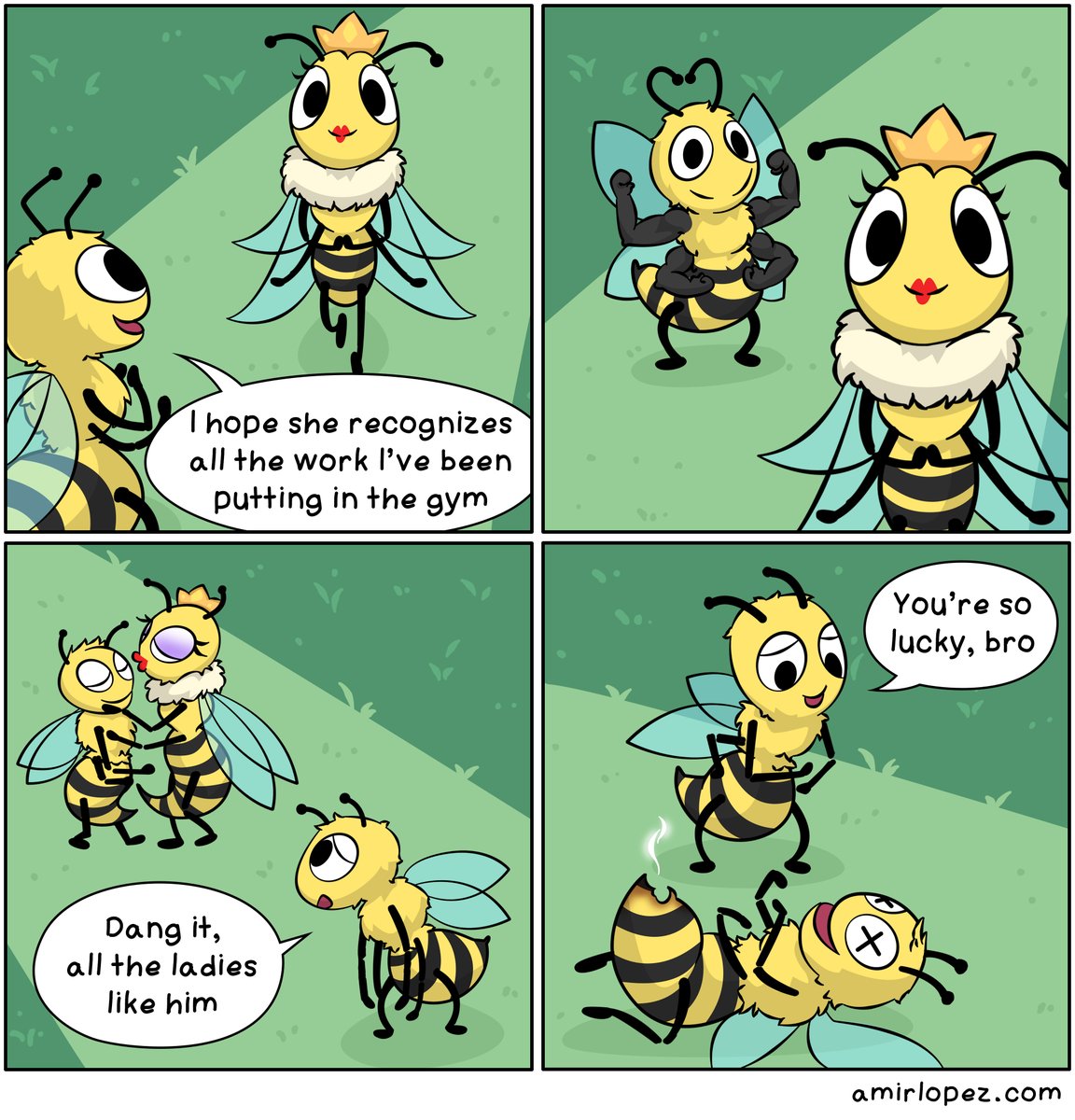 For the Honeys #amirlopez #comic #webcomic #cartoon #dailycomic #webcomics #insectmeme #insectmemes #insecthumor #bugmemes #bughumor #beememes #honeybees