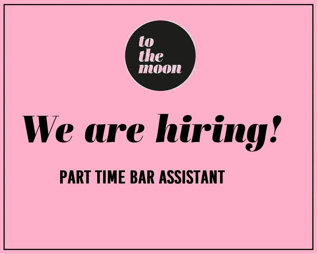 One of our team is leaving at the end of December so on the look out for a new part timer.

Saturdays 1845-0045

Email CV to info@tothemoon.cc for more details.

Experience not essential but must be prepared to learn cocktails and stay chilled when it's … instagr.am/p/ClTbpwLsb0m/