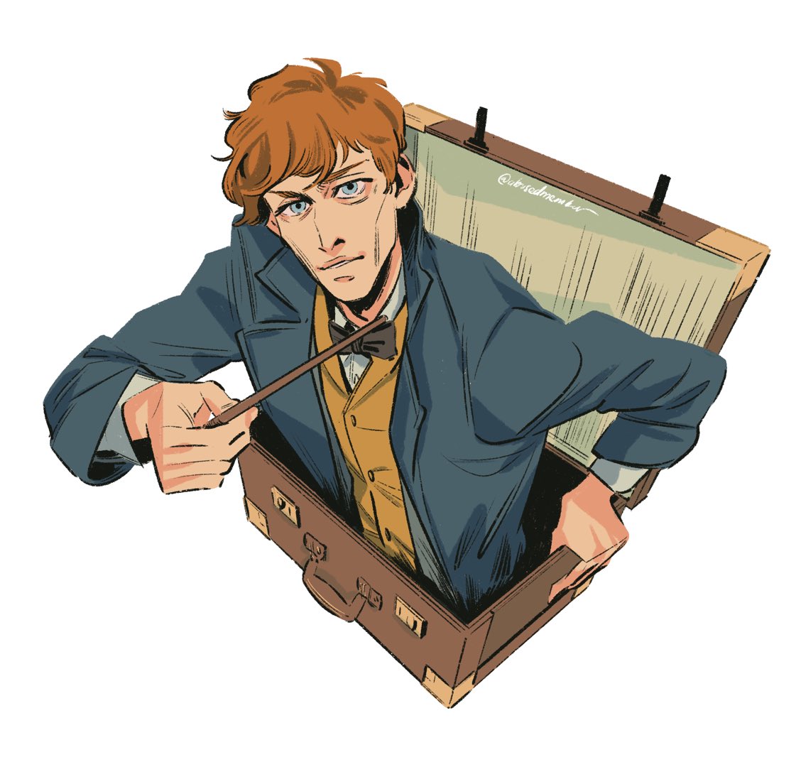 「It's Newt-in-a-box(suitcase)! Requested 」|Dinan ✨ CF16 H45 💖のイラスト