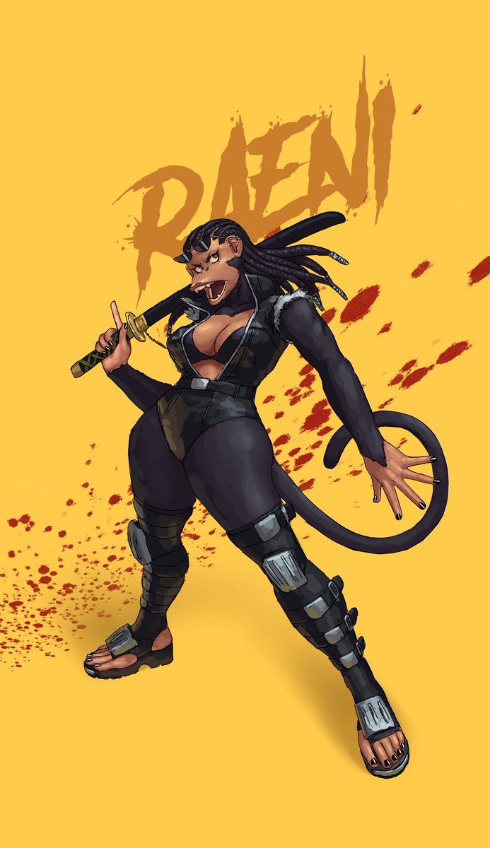 New OC, Raeni. 

I was afraid the black fur wouldn’t fit with the leather attire, but I think I made it work. Really happy with how she turned out

#monkey #anthro #art #digitalart #procreateart