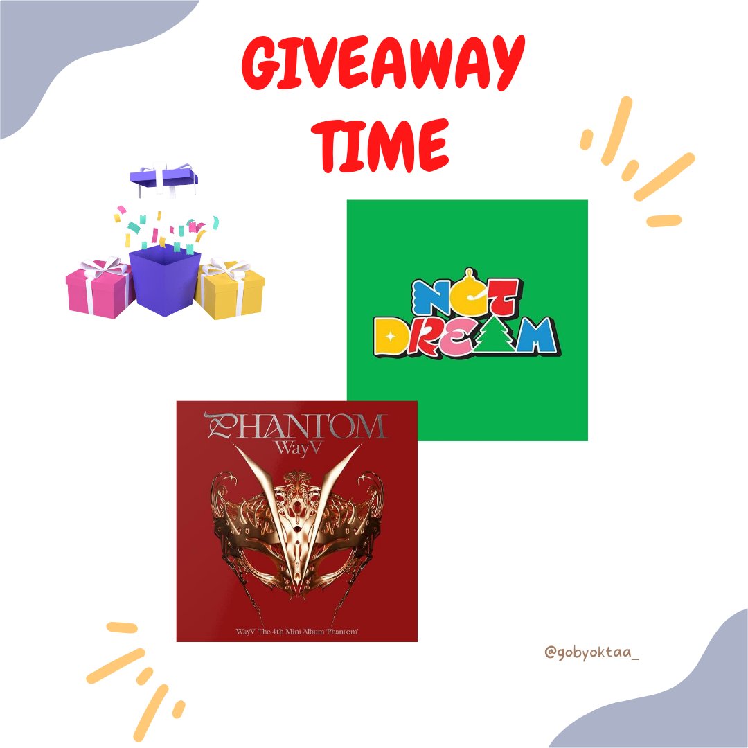 gobyoktaa_'s tweet photo. 📢❗️GIVEAWAY ALERT ❗️🚨 

Dalam rangka First album winter NCT Dream &amp; WayV Comeback yeayyyy 🥳 🥰

Rules:
✔️ Follow
✔️ RT + like tweet ini &amp; yg di pinned
✔️ Follow sh0pee &amp; IG di link bio (opsional) 
✔️ Rep done

Good luck all 🥳💕✨

📌 End akhir bulan tba
#giveaway_byoktaa https://t.co/TPl9FYvza3