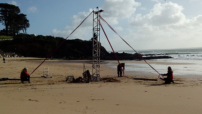 UMR_Geo_Ocean's tweet photo. Great day for Marion Jaud, Emmanuel Augereau, Stéphane Bertin & Charles Poitou measuring the waves in 4 Dimensions in Porsmilin Beach using GoPro Stereo-video and 16 beam LiDAR for the ANR #projectWEST by @FlocFrance ! https://t.co/srpxK8XKgx