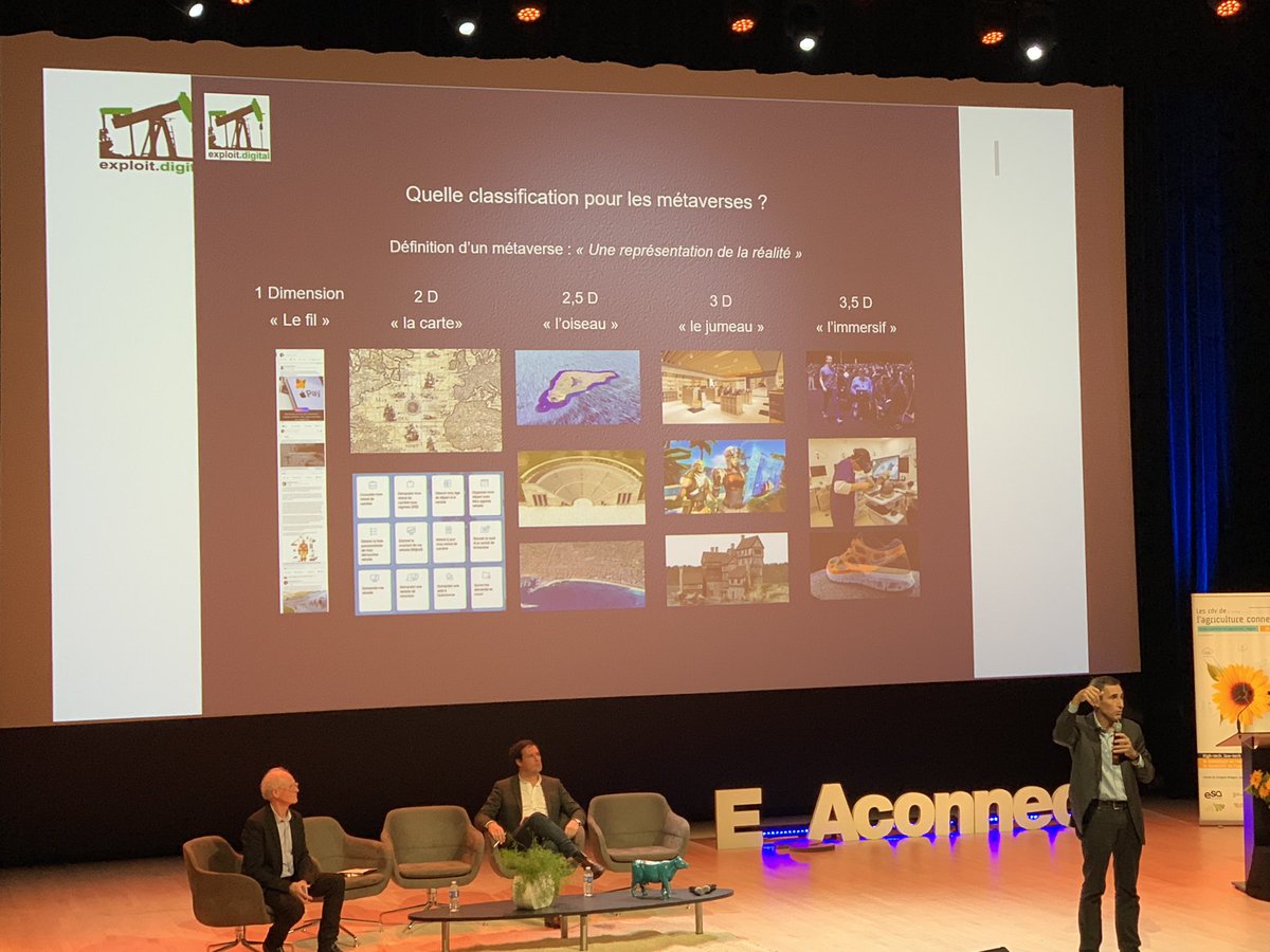 Intervention passionnante de <a href="/PierrePaperon/">PierrePaperon</a> sur les #Metaverse dans le cadre d’#esaconnect . Une approche différente de celle de <a href="/facebook/">Facebook</a> prenant en compte les différentes dimensions