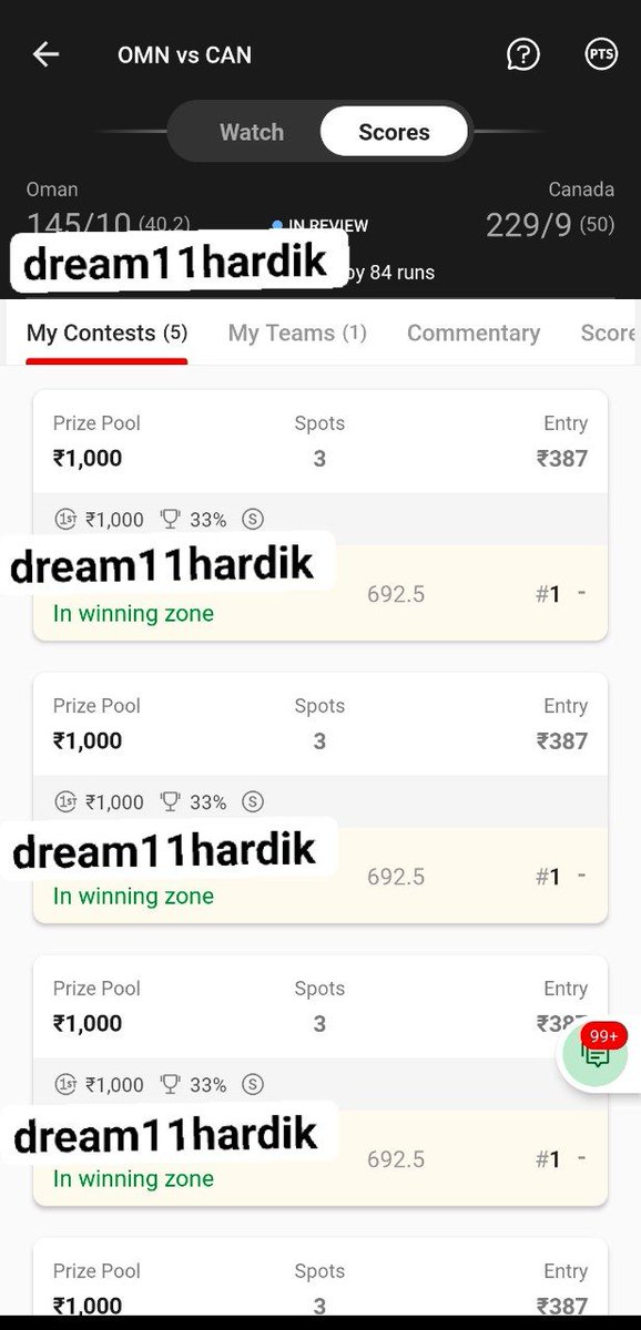 kingkohlibig18's tweet photo. Back to back all matches jackpot cleansweep ❤️😍🔥

Channel link 👉🏻 https://t.co/yCF5qRI7um

#Dream11 #dream11 #dream11team #FIFAWorldCup #FantasyFootball #ViratKohli𓃵 #prokabaddi #FantasyBasketball #Cricket #WBBL #FantasyBaseball #ecst10 #eSports #T10League #ChampionsLeague https://t.co/UTr6kJajhB