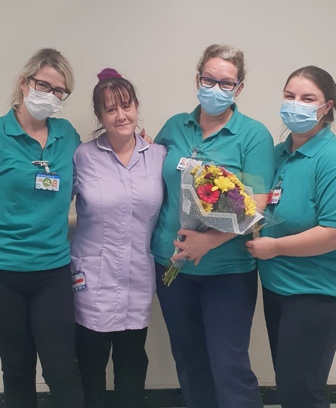 Today we say Goodbye to Sue our Senior Therapy Assistant on the Stroke Ward who is leaving for pastures new! Thanks for all your hard work and dedication. Good luck Sue you will be missed!  <a href="/boltonnhsft/">Bolton NHS Foundation Trust</a>