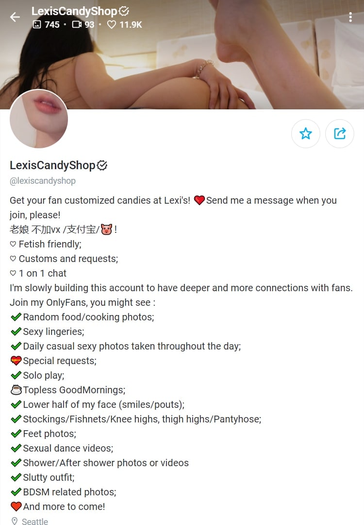 PageWalton14's tweet photo. No.38
OnlyFans(博主/blogger）:LexisCandyShop （lexiscandyshop）   
PS：一位来自上海的海外留学生  01年的白虎妹子  被开发调教的很好   身材与颜值双在线 
查看完整OnlyFans博主资源请看置顶推文 #onlyfans https://t.co/blGKqhEbhm