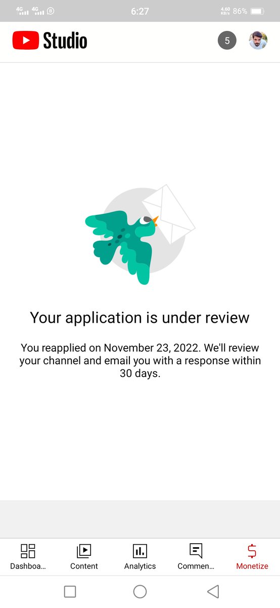 Azhar205eb's tweet photo. @TeamYouTube sir I click on reapply than I show this but what is this😥 https://t.co/aTGSGjFc94