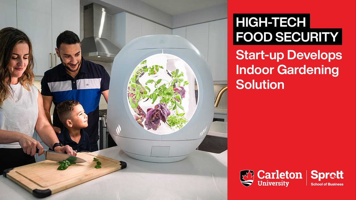 Imagine a high-tech indoor gardening pod that helps both #ClimateChange &amp; the rising cost of food. Rejuvenate is made by <a href="/PlantaformCA/">Plantaform</a>, whose founder &amp; CEO is former <a href="/Carleton_U/">Carleton University</a> international business &amp; <a href="/Innovate_CU/">Innovation Hub at Carleton University</a> student Alberto Aguilar! Read more: challenge.carleton.ca/food-security-…