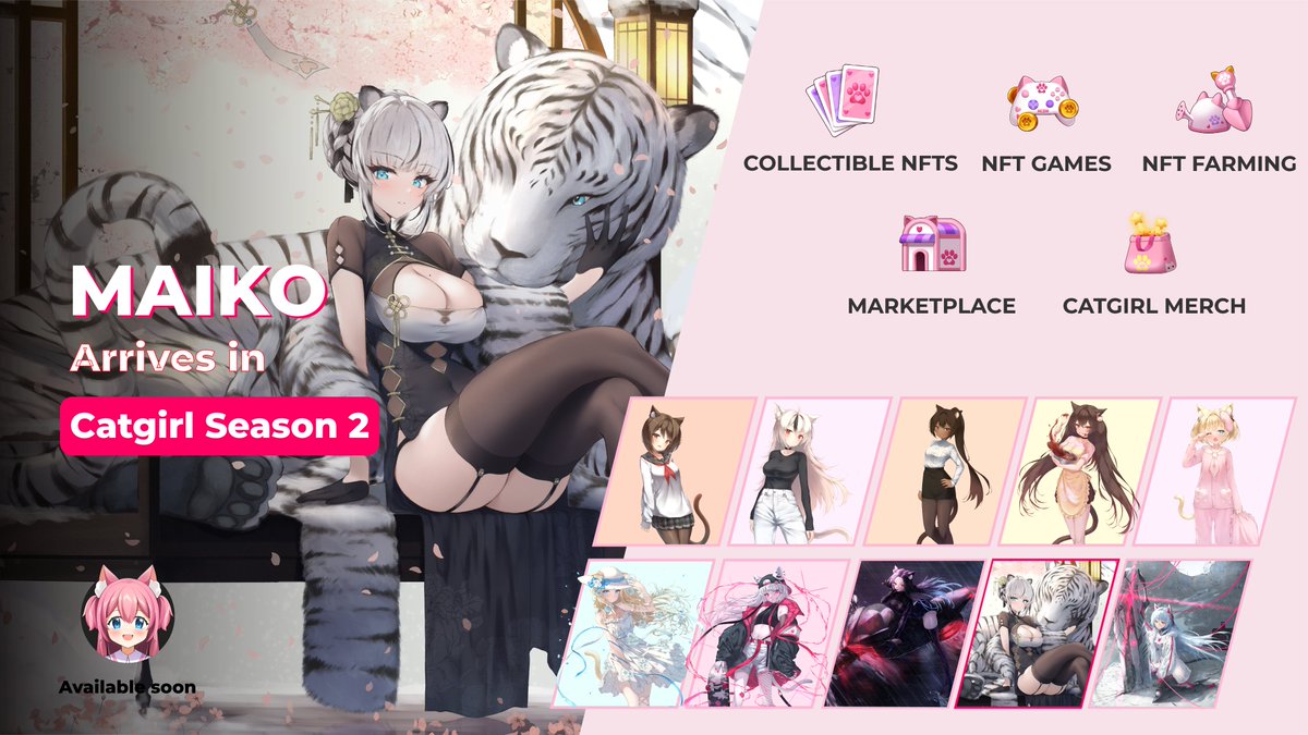 catgirlcoin's tweet photo. As an #AnimalLover, Maiko loves taking care of the wild. Her perspective differs from the #Kemis due to her past. A white tiger grabbed & saved her from the cliff. The same tiger that the tribe is afraid of. She then vows to never judge #WildCreatures on their initial appearance. https://t.co/IIWPBwaXb7
