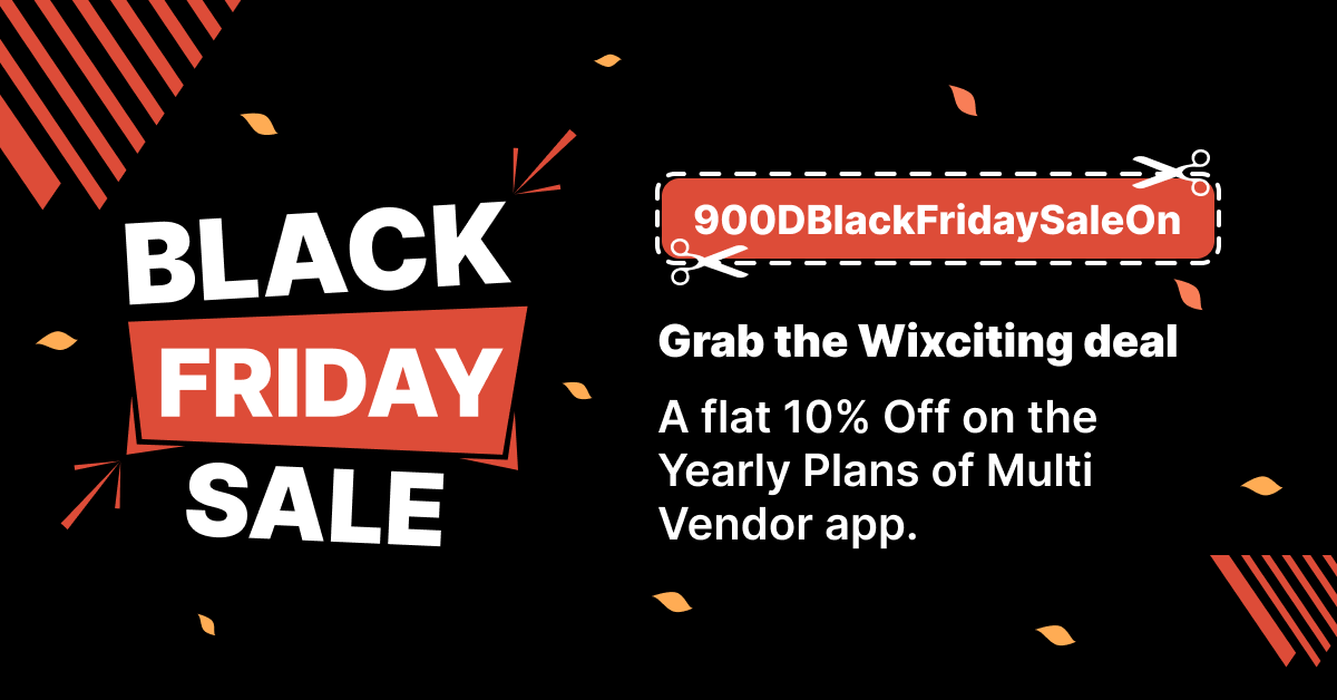 webkul's tweet photo. Grab the Wixciting deal - A flat 10% Off on the Yearly Plans of the Wix Multi-Vendor app.

Coupon Code - 900DBlackFridaySaleOn

#Wix #MultiVendor #Marketplace #Blackfriday #Webkul #blackfriday2022 https://t.co/7U32iWTOt7