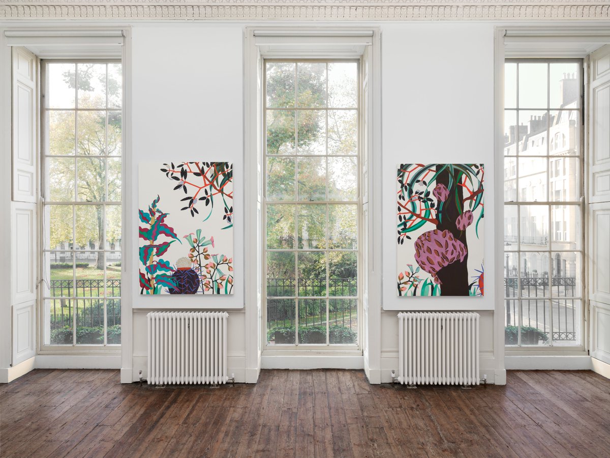Tristan Hoare’s new exhibition 'Impressions' by artist Sydney Albertini, showcases large scale oil paintings on Kraft and Fabriano paper from two of her recent series — Movements and Botanicals. On view at Fitzroy Square, London until December 16.