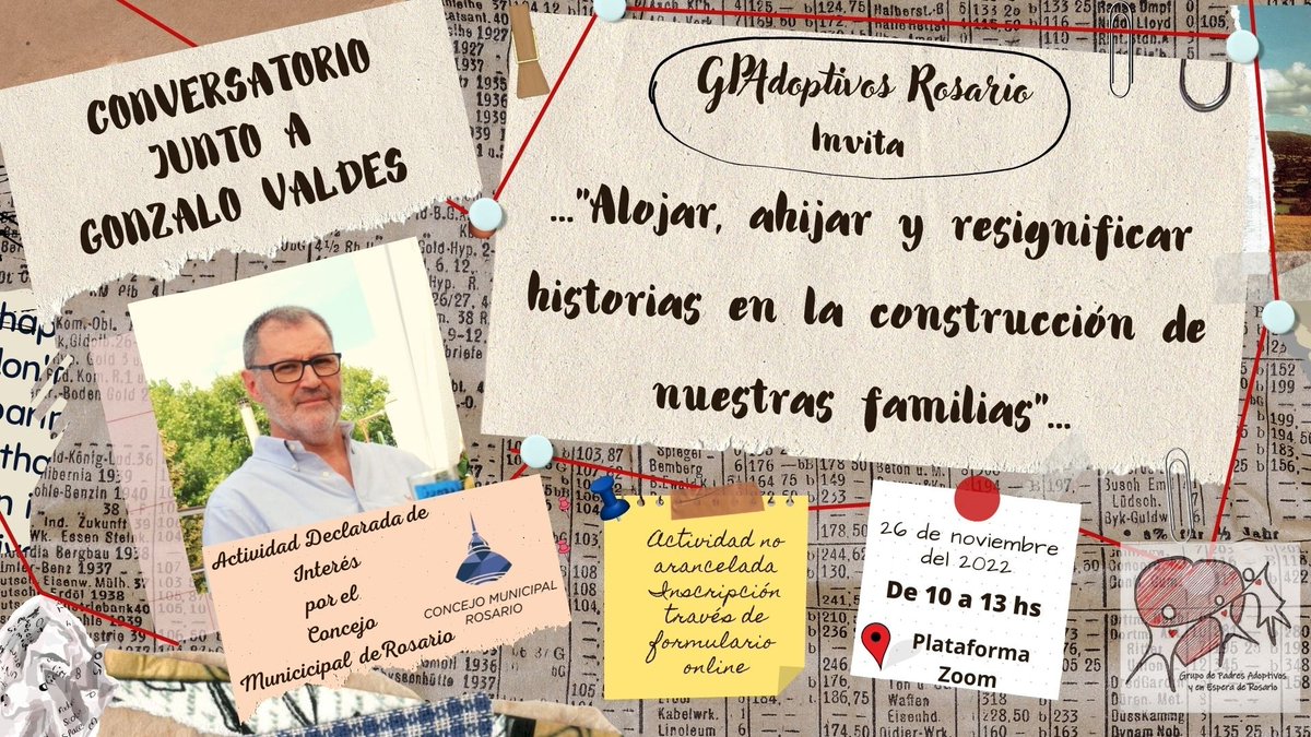 <a href="/GPAdoptivos/">GPAdoptivosRosario.</a>
Invita al último evento del año "Alojar, ahijar y resignificar historias"...
Conversatorio junto al Lic. #GonzaloValdes
Formulario online👇
docs.google.com/forms/d/e/1FAI…
Actividad No Arancelada🔖

Contribución voluntaria a través de : 
CAFECITO 👇
cafecito.app/gpadoptivosros…