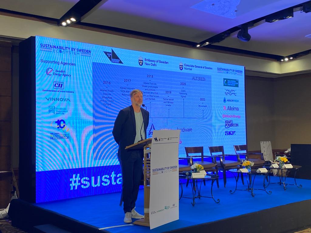 KS Venkatgiri (Executive Director of <a href="/FollowCII/">Confederation of Indian Industry</a> ) and Mikael Abbhagen (Founding Partner of <a href="/alteredcompany/">Altered</a>) share the India-Sweden Innovation Accelerator's success cases of SPOWDI and ALTERED in India