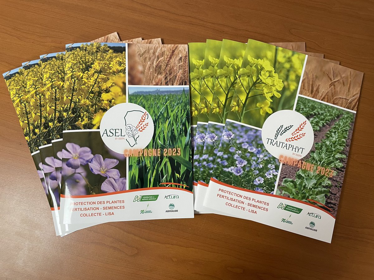 Groupe_ISSIPA's tweet photo. 📚Les brochures de la campagne 2023 ASEL et TRAITAPHYT sont arrivées !

Vous retrouverez nos essais, nos variétés de 🌽, notre gamme santé du végétal… et d’autres choses à découvrir ! N’hésitez pas à la demander à votre commercial habituel 👩‍🌾🧑‍🌾
@NegoceAgricole @adivalor #actura https://t.co/5YwYVdMieO