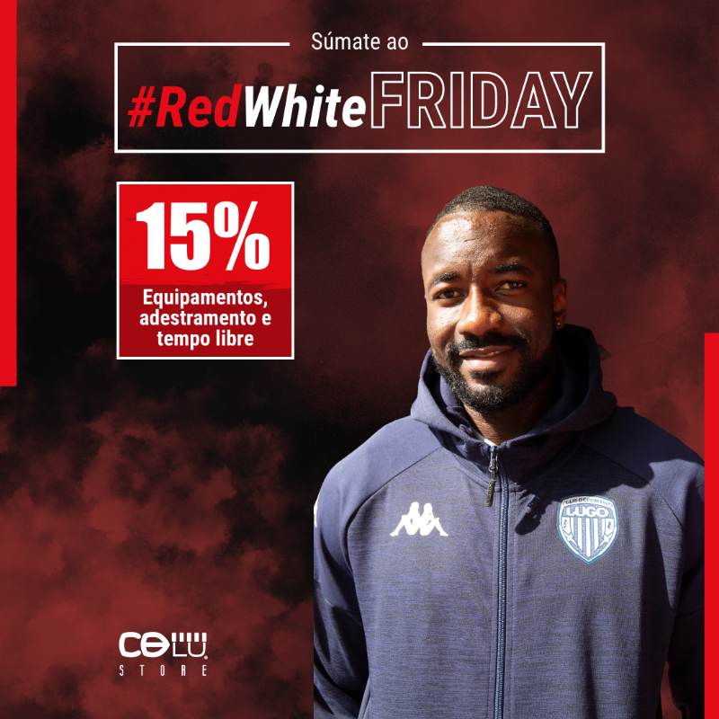 CDeportivoLugo's tweet photo. Seguimos desfrutando das mellores ofertas durante o #RedWhiteFriday! ❤️🤍

Todos estes produtos oficiais do club están a un 𝟭𝟱% 𝗱𝗲 𝗱𝗲𝘀𝗰𝗼𝗻𝘁𝗼 na nosa tenda online e física 😱

🚨 Tedes ata o domingo 27 de novembro, non o deixes de lado! 

#ForzaLugo
