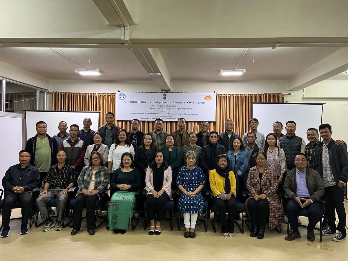 MSCPS_Official's tweet photo. Finished Two days Orientation Training for Chairpersons and Members of CWCs Mizoram Organised by - NIPCCD, Guwahati At MSCPS Training Hall, Laipuitlang, Aizawl, Mizoram #cwc #childwelfarecommittee #mizoram #orientation #training #nipccd #guwahati #mscps #cps https://t.co/ejhTe7mzxY