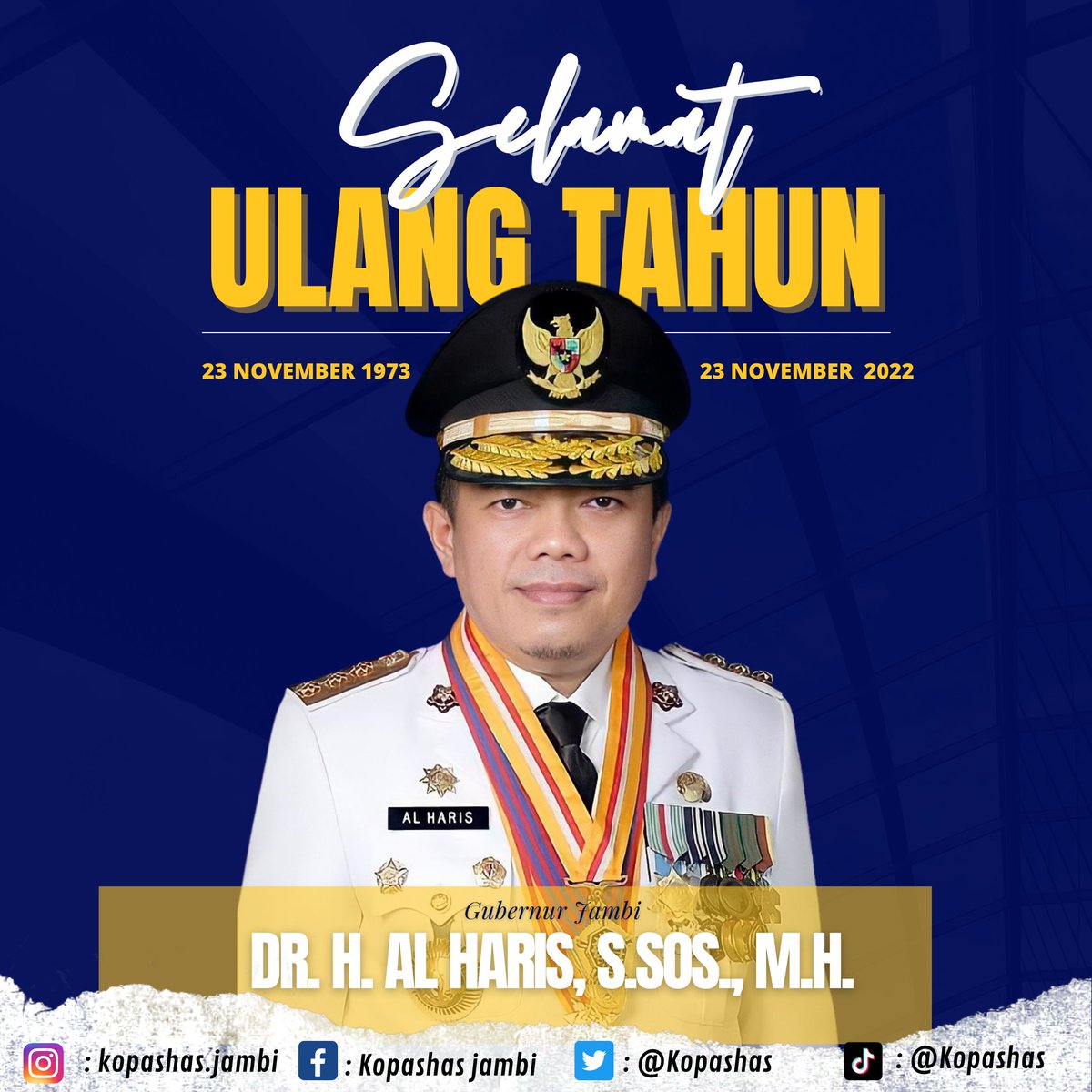 D43NK_Riky's tweet photo. Barakallahu fii umrik, semoga pak gubernur Al Haris selalu diberkahi oleh Allah SWT. Milad Mubarak Wo Haris
#kopashas #jambimantap #woharis #gubernurjambi #gubernurmenjawab https://t.co/NoS94eTdn7