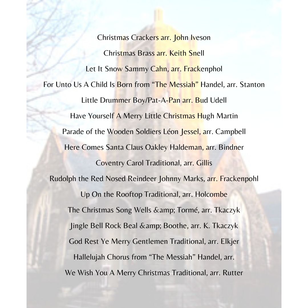 After the #turkey and #shopping, bring your family and friends to a free #holidayconcert this Sat, Nov 26 at the First #Baptist Church of #Haddonfield.

#freeconcert #familyfriendly #brassband #brassquintet #haddonfieldnj #christmasconcert #christmasseason  #holidayconcert
