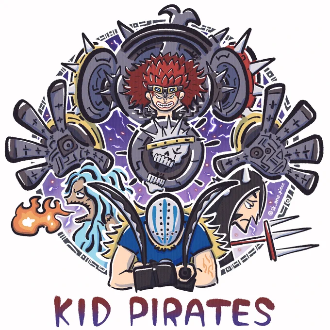 昔描いたキッド描き直しました〜!#ONEPIECE↓メイキングはこちら! 