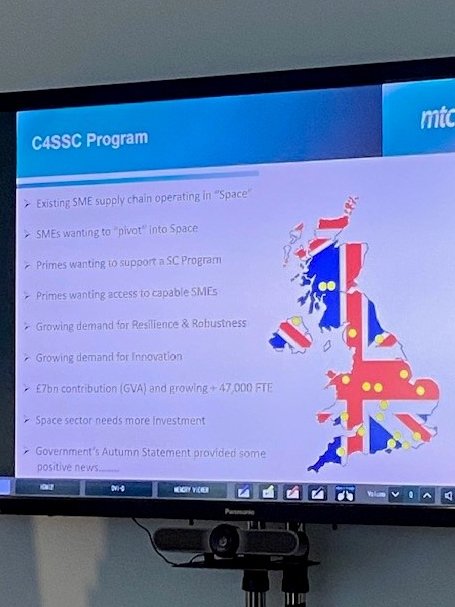 AandMEDM's tweet photo. Great enthusiasm for UK #Space sector innovation &amp; growth @the_MTC_org #MadeforSpace conference. Capability 4 Space SupplyChain #C4SSC is new MTC programme to support space #SMEs 
@HVM_Catapult #PrecisionEngineering #ukmfg https://t.co/P7hL9AKUjg
