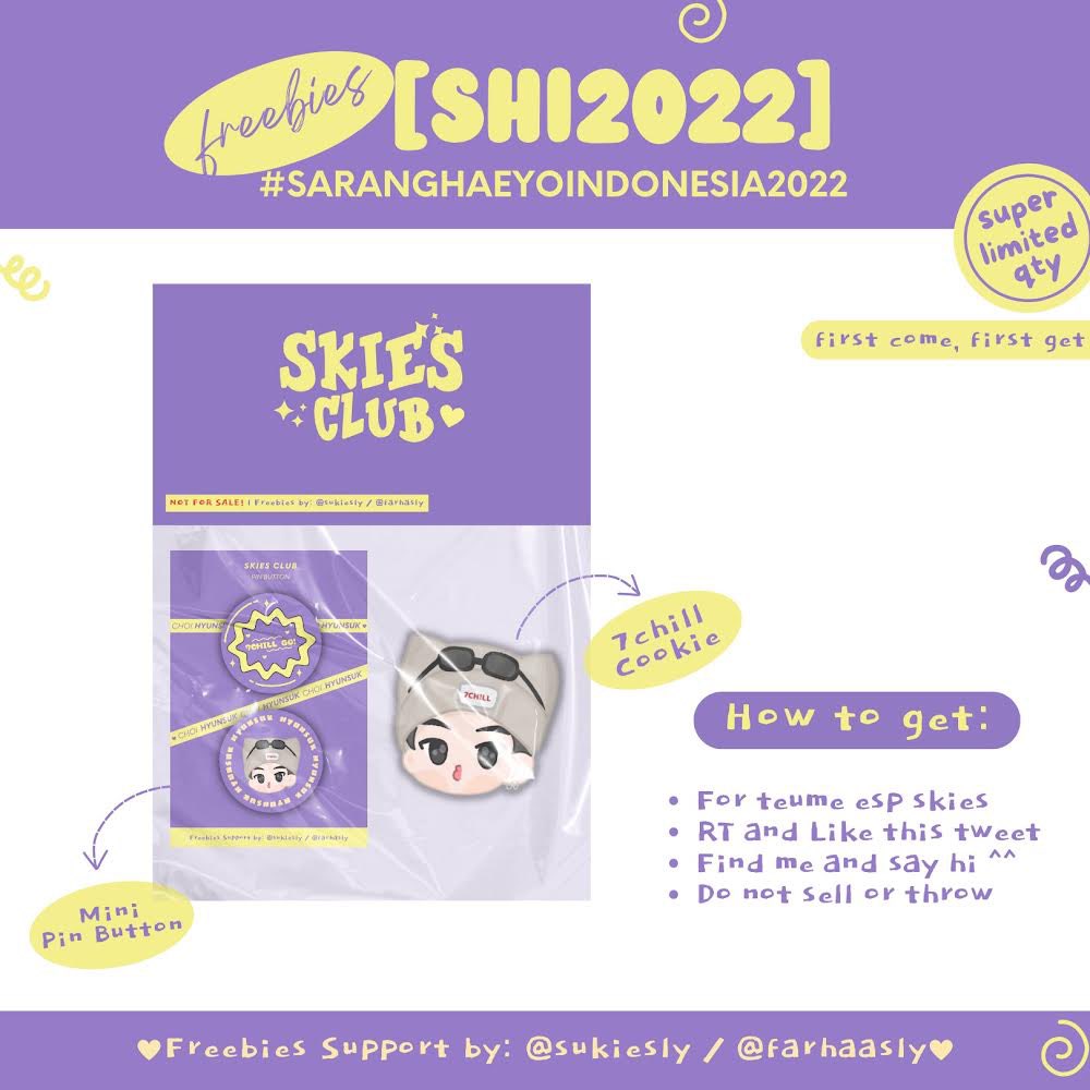 sukkiesly's tweet photo. ♡ rt &amp; likes are appreciated ♡

FREEBIES SARANGHAEYO INDONESIA 2022 [SHI 2022] 

😈 10 Desember 2022 
⛳️ Tennis Indor Senayan
👾 Limited Quantity (skies priority!♡)

see yaa there! 💜🗯🏄‍♀️

#SARANGHAEYOINDONESIA2022 #SHI2022 #TREASURE @treasuremembers https://t.co/2zYnL2VZrw