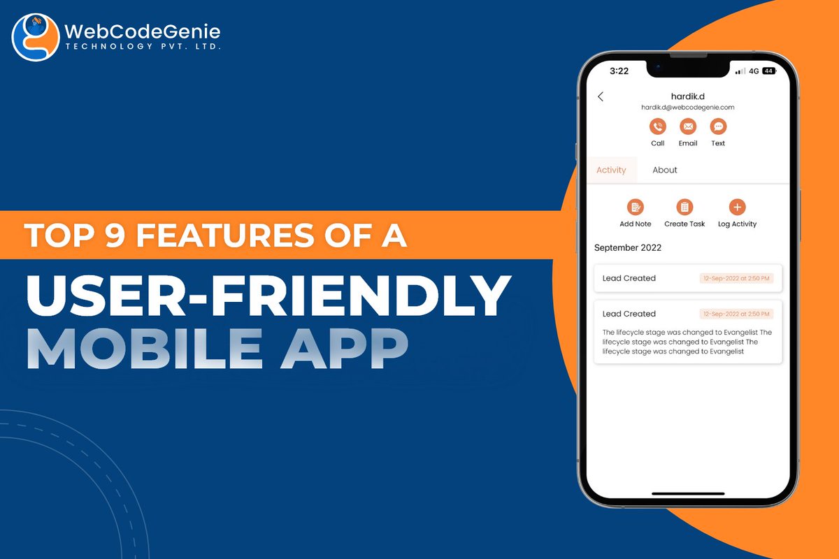 Have a look at the top 9 features of a user-friendly mobile app. webcodegenie.com/blog/features-…

#mobileappfeatures #userfriendlyapp #userexperience #userinterface  #userexperiencedesign #app #mobileappdevelopment #android #appdevelopment #ui #ios #appdesign #ux #uidesign #mobileapps