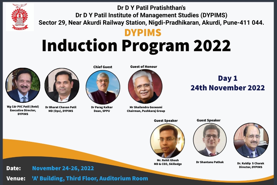 dypims_mba's tweet photo. DYPIMS is organizing Induction Program 2022 to welcome MBA first year batch (2022-24) #dypims #inductionprogram https://t.co/eTruKdiwSm