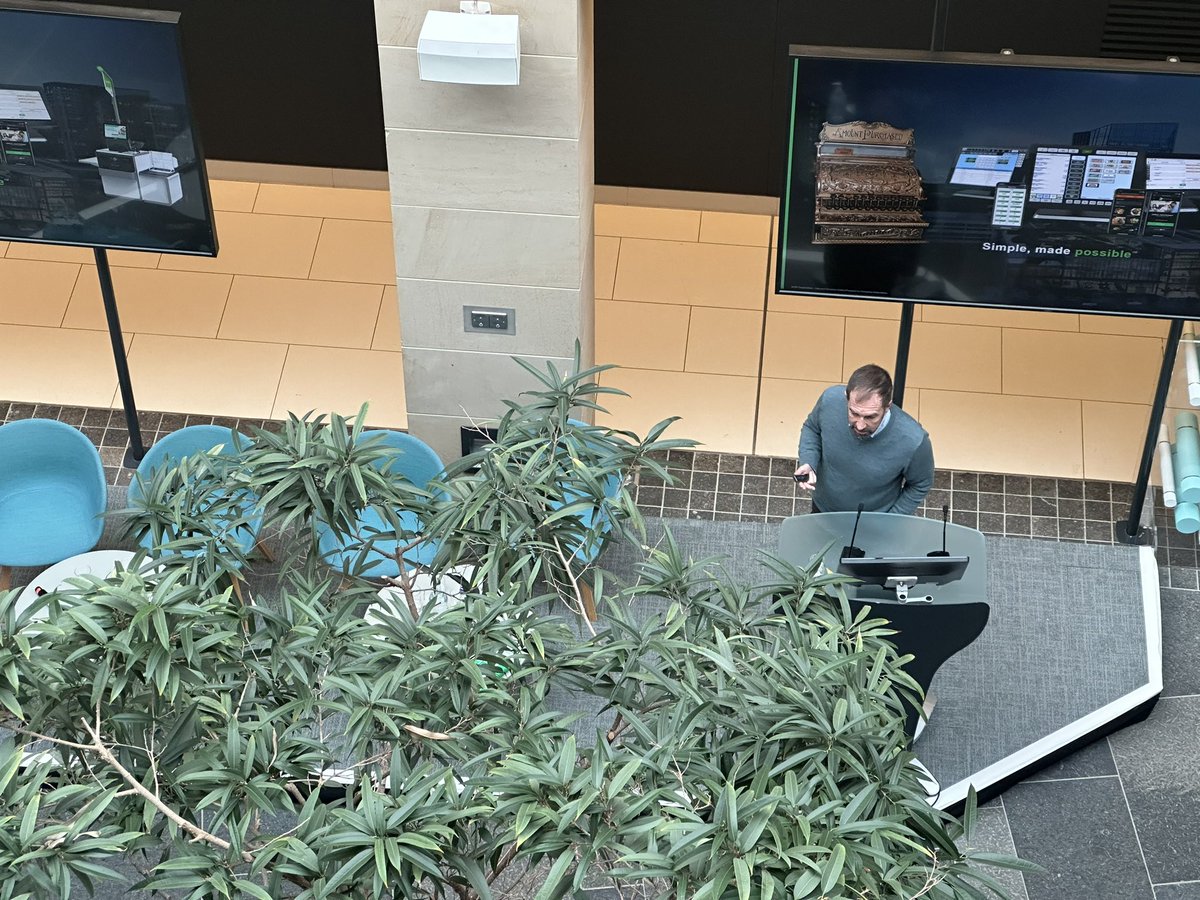 Our partners from @NCRCorporation are here with us today at #ukfintech symposium. <a href="/ColinPayne/">Colin</a> is talking to us about continuous innovation.