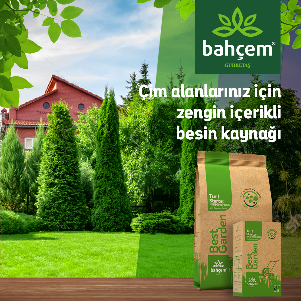 Best Garden Turf Starter, yavaş salınım teknolojisiyle çimlerinizi kış mevsimine güçlü bir şekilde hazırlar.
Online satış mağazamız gubretasbahcem.com.tr üzerinden sipariş edebilirsiniz.
